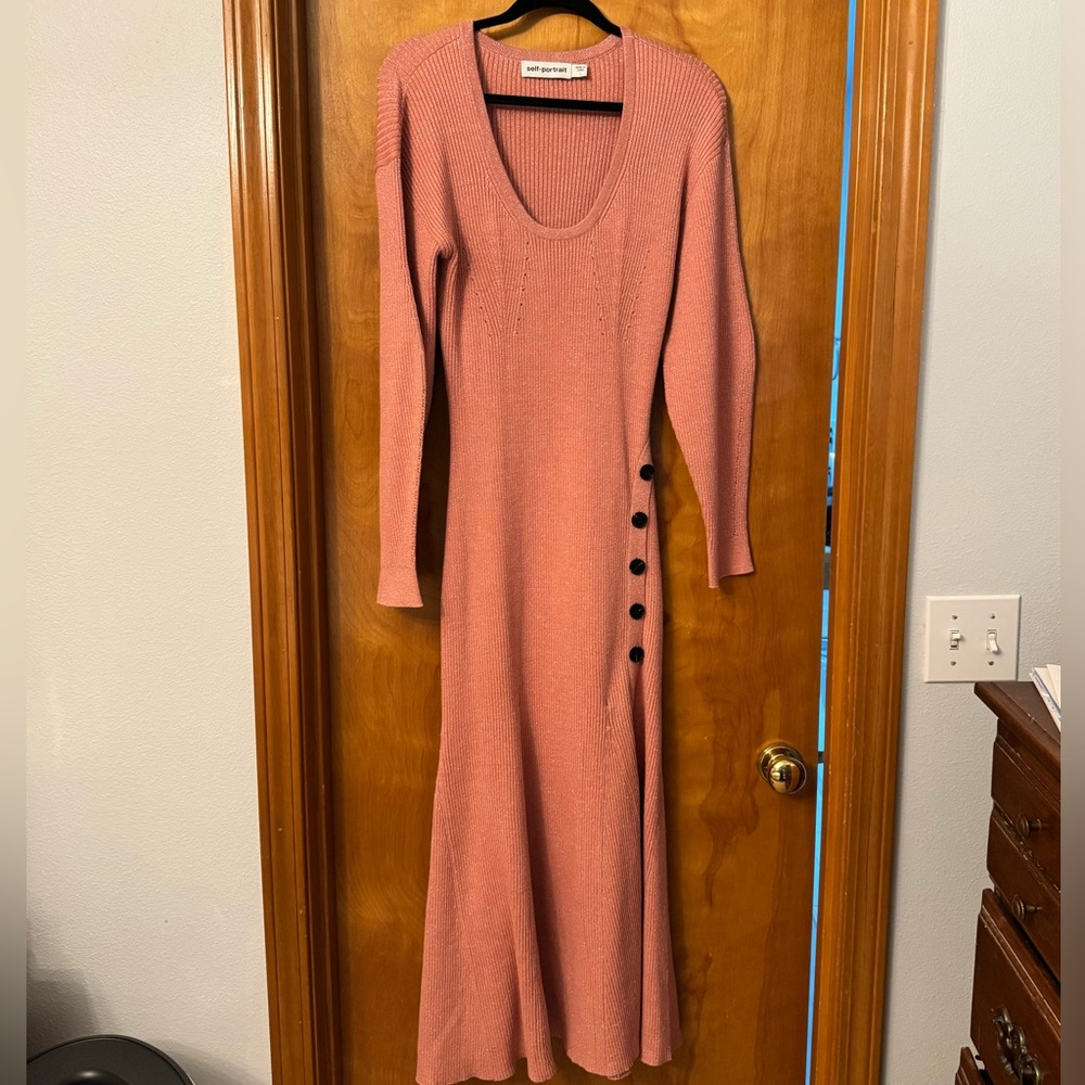 Self-Portrait Knit MidiDress, like New, Size L